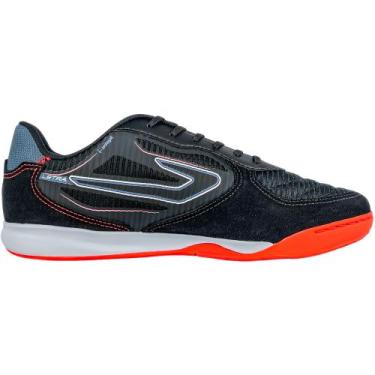 Imagem de Chuteira futsal topper letra iv, Preto, Laranja, 42