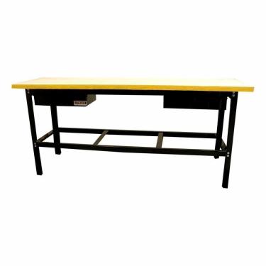 Imagem de Bancada Oficina Aberta 400kgf Com 2 Gavetas Tampo De 40mm Pintura Epóxi à Pó Bml-2000 Lynus