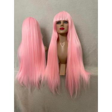 Imagem de Lacewig, peruca, cinza, preta, ruiva, vermelha, platinada, franja, pre