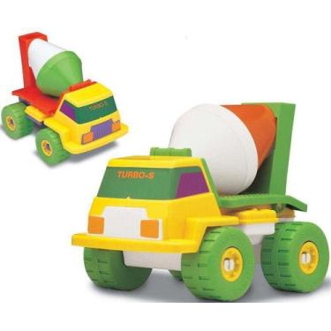 Imagem de Caminhão Betoneira Turbo-S Brinquedo 19x17x24 Cm Cores Sortidas, Silma
