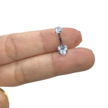 Imagem de Piercing Umbigo Aço Cirúrgico Com Zircônia Cristal Ou Intimo - RaraSte