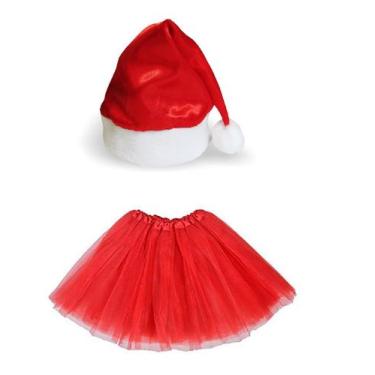 Imagem de Fantasia Mamãe Noel infantil acessórios baratos envio rápido - Xuxu de