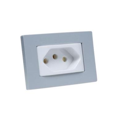 Imagem de Espelho de Tomada Simples Reto com 1 Tomada 20A - CONNECT CAIXA TOMADA