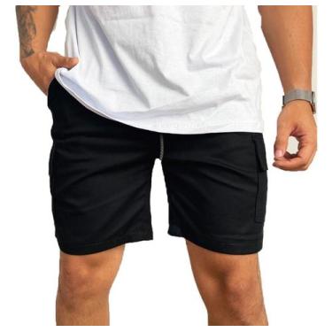 Imagem de Bermuda Cargo Mauricinho Masculina Short Cargo - Deejay Store, Preto, 