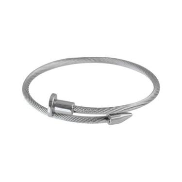 Imagem de Bracelete Prego Aço Inox Torcido - Papillon Semi Jóias