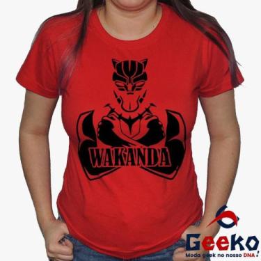 Imagem de Baby Look Wakanda 100% Algodão - Pantera Negra - Black Panther - Geeko