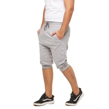 Imagem de Bermuda de moleton masculina  skinny fitness - Wooks, Cinzaclaro, GG