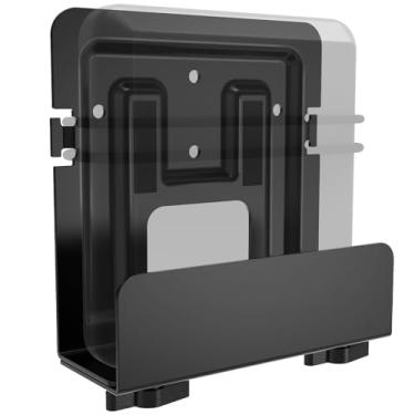 Imagem de appacare Suporte de caixa de cabo, suporte de modem, suporte de parede ajustável para dispositivos pequenos e largos, compatível com caixas de cabo, modems, leitores de DVD, PS3, PS4, Xbox One S
