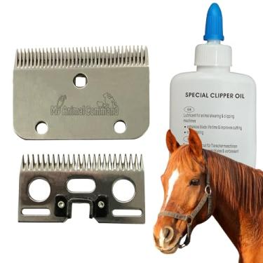 Imagem de My Animal Command Lâminas de substituição Beiyuan para máquina de cortar cavalo MAC400 (34/24 dentes) 2 mm de comprimento de corte para cavalos gado e gado. Compatível com algumas máquinas de listar