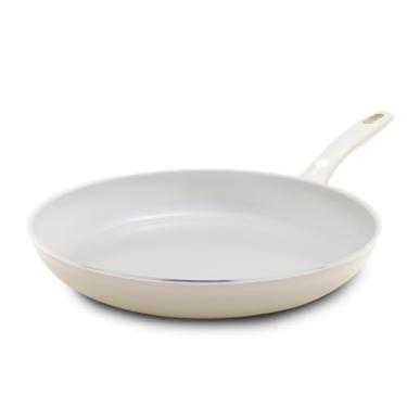 Imagem de GreenPan Frigideira Dover Healthy Ceramic antiaderente, frigideira de 30,5 cm, livre de PFAS, lavável na lava-louças, alça confortável, branco creme