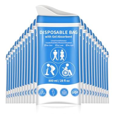 Imagem de PEAKINGTECH Sacos de mictório descartáveis em gel para viagens: banheiro de emergência portátil para fazer xixi vômito em acampamento - mulheres homens (24)