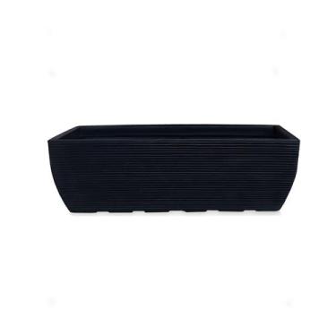 Imagem de Vaso Jardineira Floreira Decorativo Polietileno 80X30 Preto - Foster P