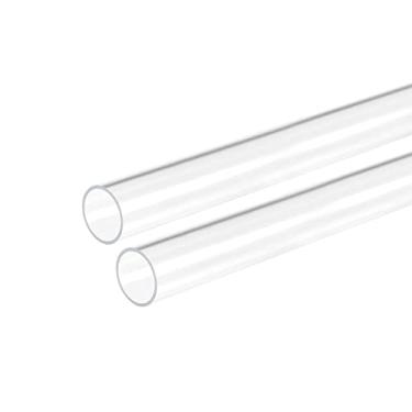 Imagem de DMiotech 2 tubos de acrílico transparente de 15 mm x 18 mm, tubo de plástico rígido para tubo de água de aquário, sistema de resfriamento de água, encanamento