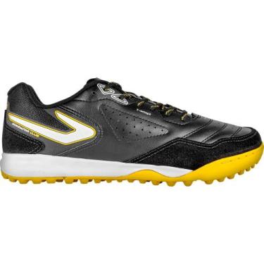 Imagem de Chuteira society topper dominator club v, Preto, Amarelo, 38