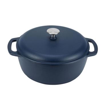 Imagem de Forno holandês Amazon Basics Ferro fundido esmaltado 6L Matte Navy