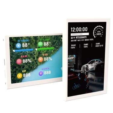 Imagem de Yoqanr Painel de sensor de 12.7 cm, monitor de temperatura do computador, acessórios para PC, interface tipo C + PH, monitor de tela secundária de mini computador, CPU, RAM, GPU, desempenho SSD e