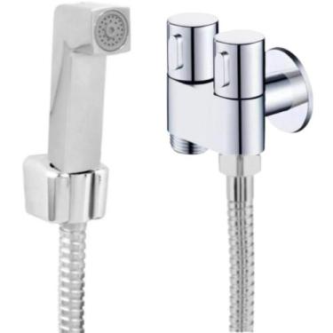 Imagem de Ducha Higiênica Completa Registro Metal Duplo + Engate Flexível Inox 2