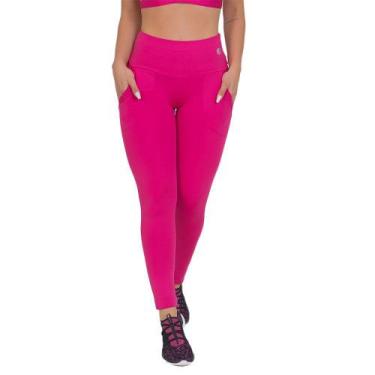 Imagem de Legging Feminina Fitness Bolso Rosa - Manalinda, Rosa, M