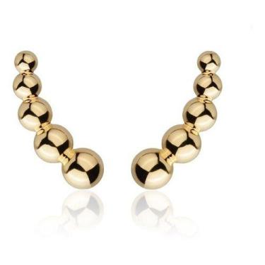 Imagem de Brinco Ear Cuff Folheado Dourado Com Garantia - De Castro joias, Doura