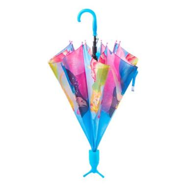 Imagem de Guarda Chuva Infantil Automático Menina Com Apito e Copinho - lurs, AZ