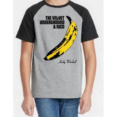 Imagem de Camiseta Infantil Velvet Underground E Nico - Alternativo Basico, Cinz
