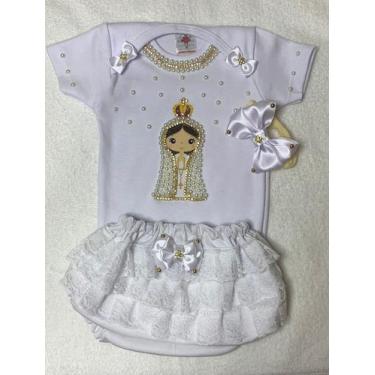 Imagem de Kit Body Santinho com Tapa Fralda - Artesanal 