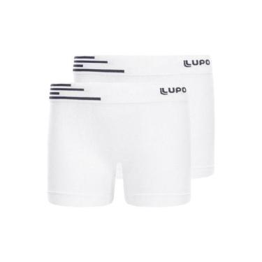Imagem de Kit com 2 Cuecas Infantil Boxer Lupinho 132-002 - LUPO, Branco, G