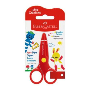 Imagem de Tesoura Escolar Plástica S/Ponta Lilttle Creatives Faber Castell
