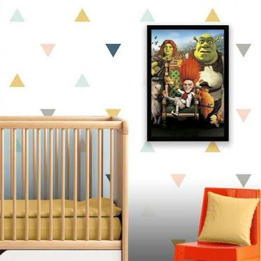 Imagem de Quadro Decorativo Filme Shrek Personagens 45x34cm - Quadros On-line, A