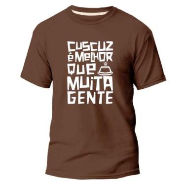 Imagem de Camiseta Básica Algodão Estampa Digital Cuscuz Melhor Q Muita Gente - 