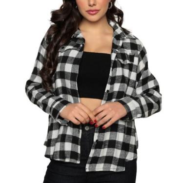 Imagem de Camisa Xadrez Feminina Tecido Leve Comfort Casual Premium - Catarinens