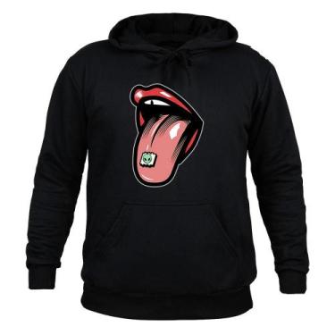 Imagem de Moletom 100% Algodão Inverno Boca Etelingua - Surprass, Preto, GG