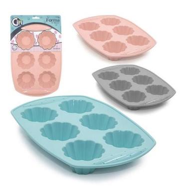 Imagem de Forma Assadeira De Silicone Antiaderente Cupcake Decorada 30x20cm - Ci