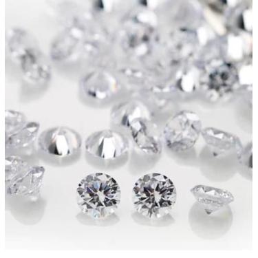Imagem de Pedra Zircônia Cúbica Branca Redonda Alta qualidade Cor branca 3 mm 30