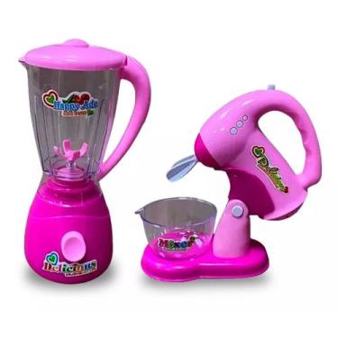 Imagem de Kit Mini Batedeira+Mini Liquidificador Brinquedos Infantil Cozinha Mir