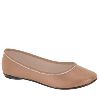 Imagem de Sapatilha Casual Feminina Brilho Confortável Moleca 5726.131, Cristal,