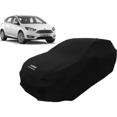 Imagem de Capa Automotiva Para Ford Focus Hatch Tecido Helanca Lycra - Mz, Preta