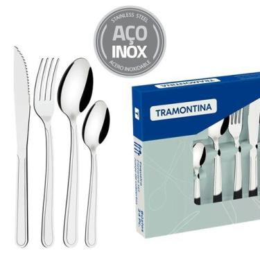 Imagem de Jogo De Faqueiro Tramontina 24 Peças Búzios Aço Inox