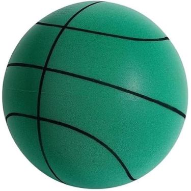 Imagem de Bola de basquete silenciosa, bola de basquete silenciosa, tamanho 7/5/3, bola de treinamento de espuma (verde, 7)