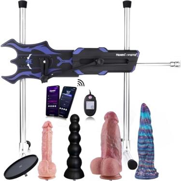 Imagem de Wildolo Hismith & Sex Machine Premium App Control 100W Power Love Machine Sistema Kliclok Para Presente Máquina De Dildo De Impulso Ajustável Com 5 Acessórios