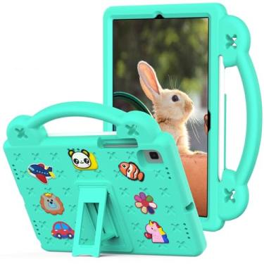 Imagem de AKABEILA Capa para tablet Samsung Galaxy Tab A7 10.4 (2020/2022)/Tab S6 10.5 (2019)/Tab S5e 26.7 cm (2019)/Tab S6 Lite 2020/2022 10.4, capa infantil com alça de ombro, alça de suporte e bandeja de