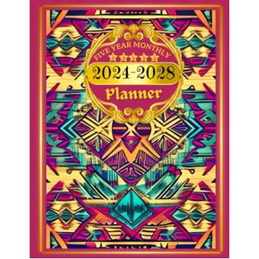 Imagem de 5-year monthly planner: MULTI YEAR JOURNAL FROM JANUARY 2024 TO DECEMBER 2028-60 MONTHS AGENDA SCHEDULE ORGANIZER, YEARS 2024,2025,2026,2027,2028 / ... COLORFUL ARTISTIC COVER, LARG SIZED 8.5x11