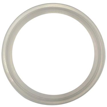 Imagem de DR.COMPONENT Juntas de três braçadeiras flangeadas tipo II padrão sanitário de 7,6 cm (pacote com 15), silicone transparente