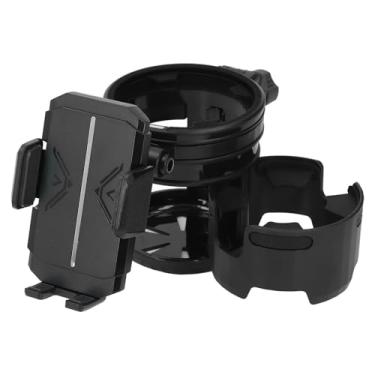 Imagem de Suporte para Copo de Carrinho, Suporte para Garrafa Com Ranhura Dupla de Rotação de 360 graus Com Suporte para Telefone, Suporte para Bebida de Bicicleta Dobrável para Bicicleta