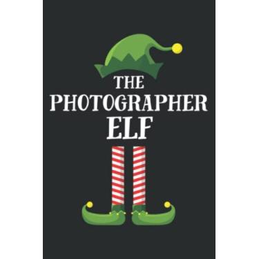 Imagem de Photographer Elf Matching Family Group Christmas Party Pj: Wide Ruled Line Paper, 120 Pages, 6 x 9 Inches, Lined Notebook Journal for Work, School and College Supplies