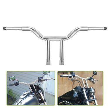 Imagem de Mofun 12" Handlebar T Bar 1.25" Steel Pipe Compatible with Harley Dyna Low Rider Fat Bob Super Glide Street Bob 1996-2024, Sportster 1200 883, Softail Fat Boy Heritage Classic, Road King Chrome