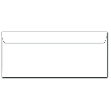 Imagem de Envelopes de negócios tamanho nº 11 (10 x 26 cm) - 10,9 kg branco brilhante - Pacote com 100