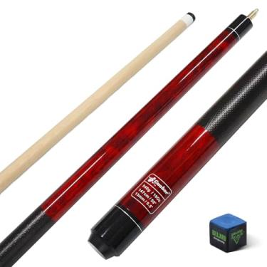 Imagem de CUEBAR Taco de sinuca, bastões de sinuca de 147 cm para adultos, 2 peças de taco de bilhar para bar doméstico com aderência 3D, bastões de mesa de bilhar para homens e mulheres - vermelho, 540 ml