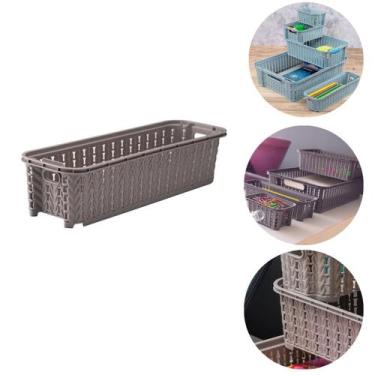 Imagem de Cesta Trama  920ml  S/Tampa Decorativa Entrega Rápida - Plasútil