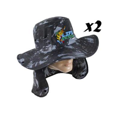 Imagem de Kit 2 Chapéus Com Protetor De Nuca LIFE PESCA - Várias Cores, Camuflad